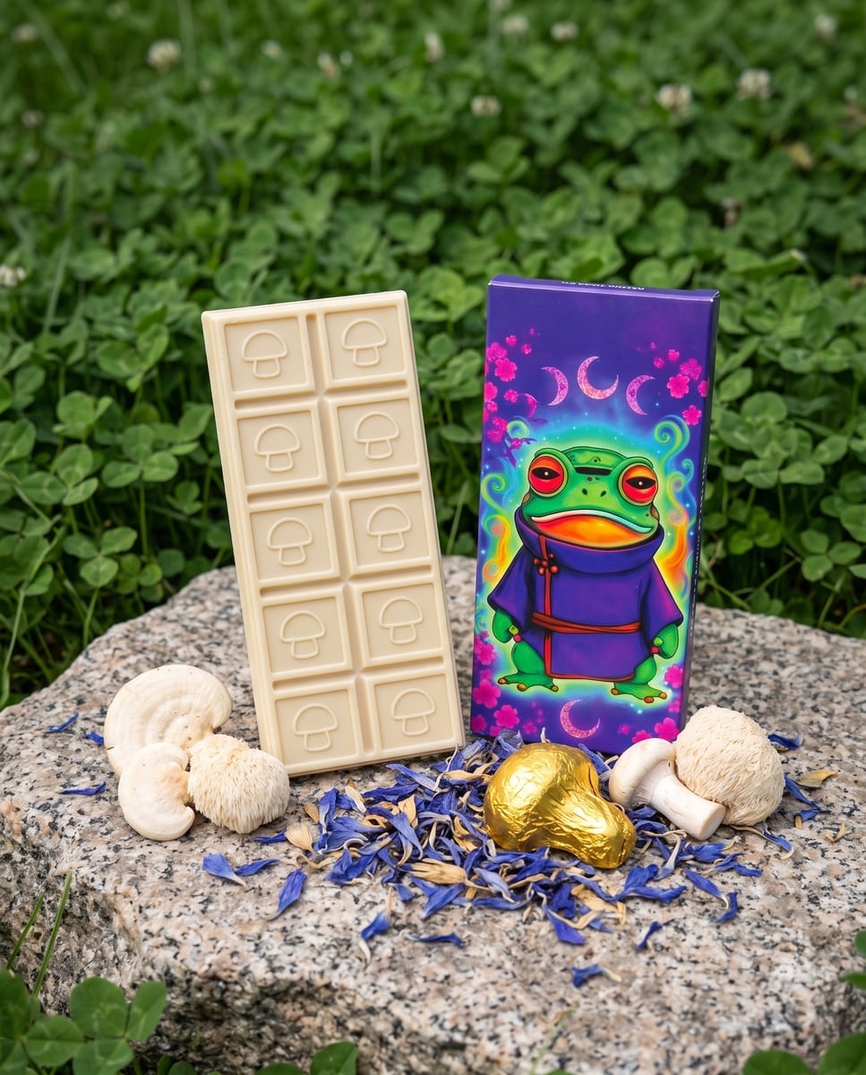 Open Connection White Chocolate Magic Mushroom Chocolate Bar
